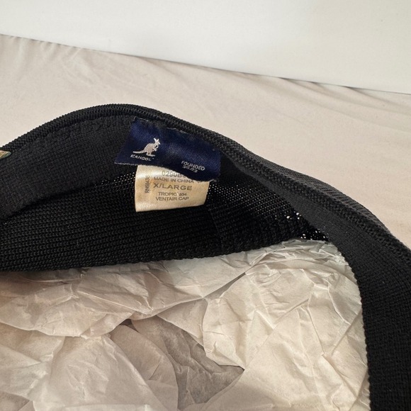 Kangol Tropic Ventair Cap Black XLarge Gatsby Flat Hat Men's - Picture 3 of 3